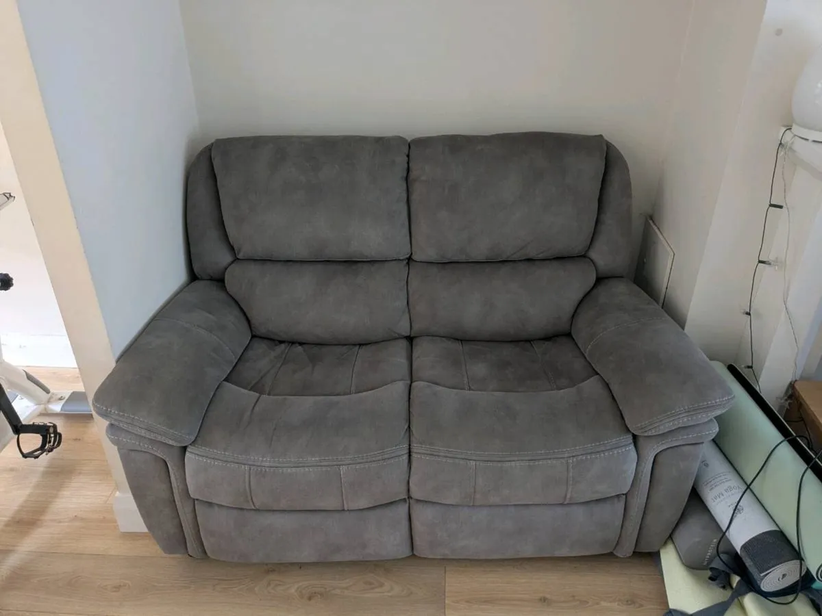 Leather Couches 2 seater and 3 seater recliner - Image 2