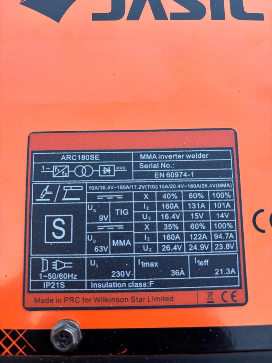 Jasic 180 arc weler - Image 4