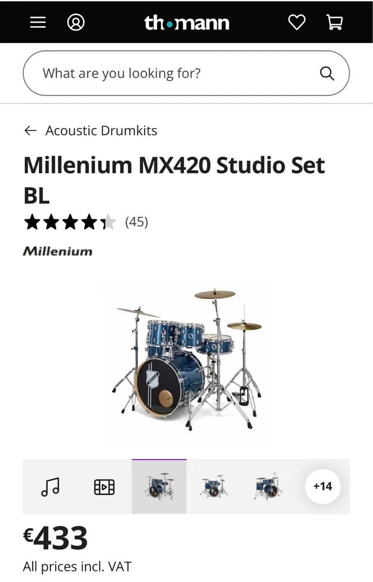 Millenium MX420 Studio Set BL