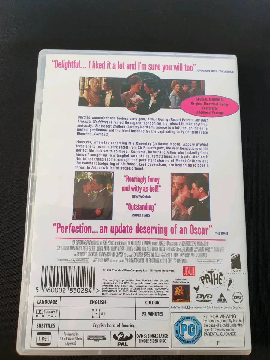 An Ideal Husband DVD Oscar Wilde Cate Blanchett - Image 2