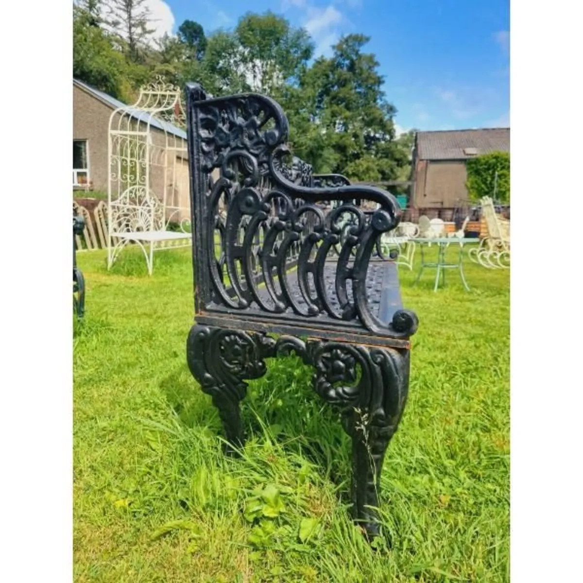 Bench Cast Iron Horse Shoe Large Black CH-R-742-B - Image 2