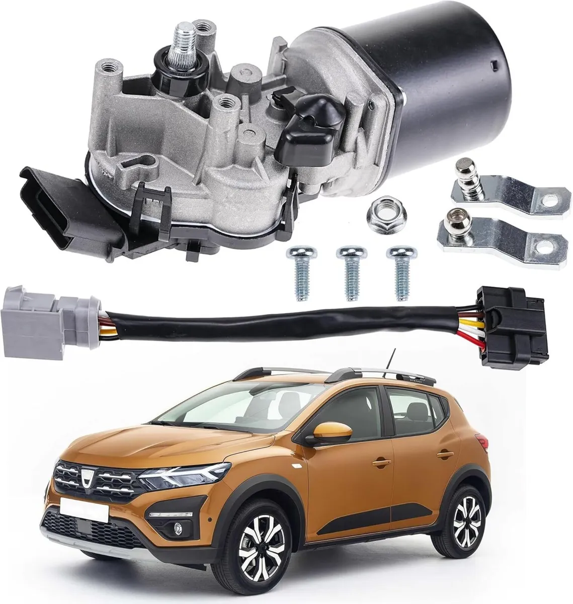 Front Windscreen Wiper Motor Compatible for Dacia