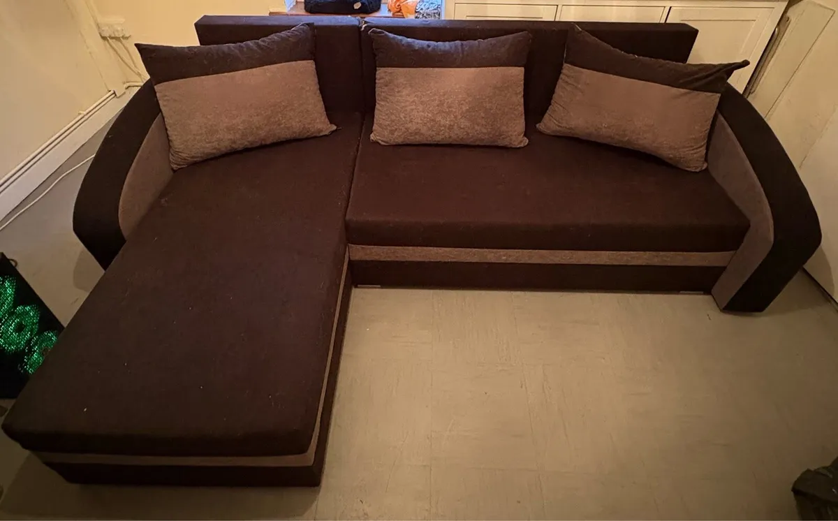 FREE - L-Shaped Sofa Bed - Image 1