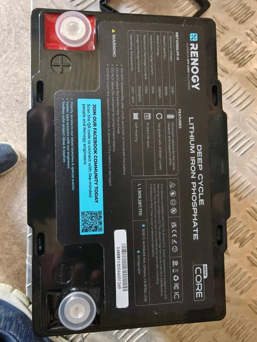 Renogy 12v lithium 100ah - Image 2