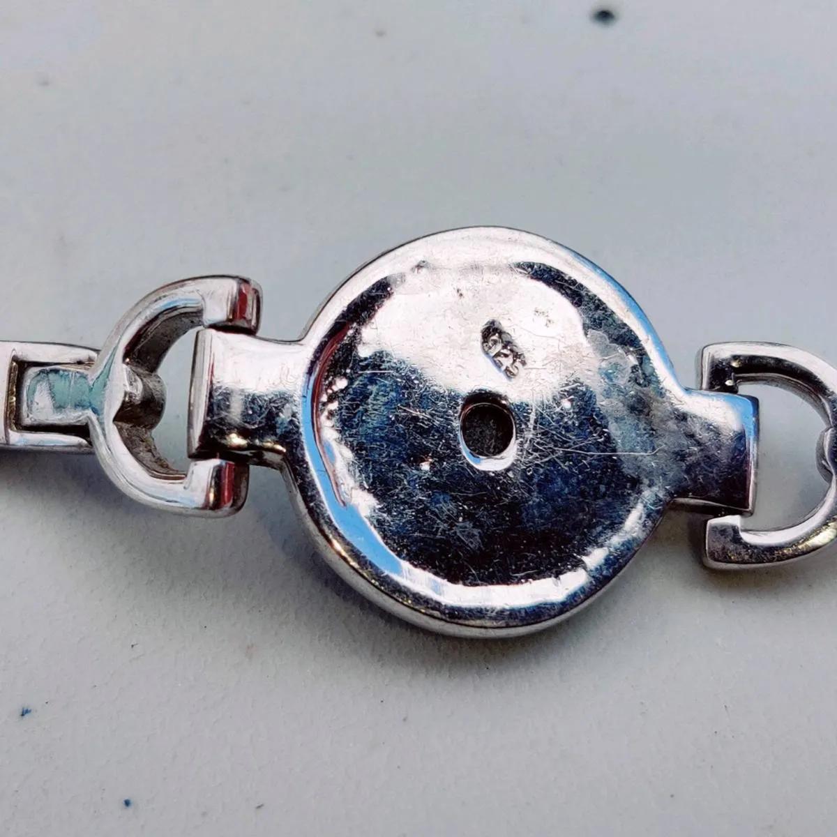 ROUND CHUNKY ONYX, 925 Silver 8"New Heavy Bracelet - Image 3