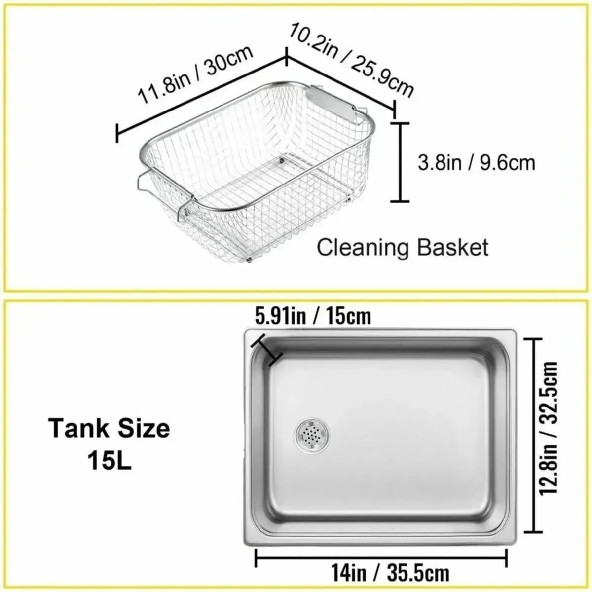 Digital Ultrasonic Cleaner 15L with Timer - Image 2