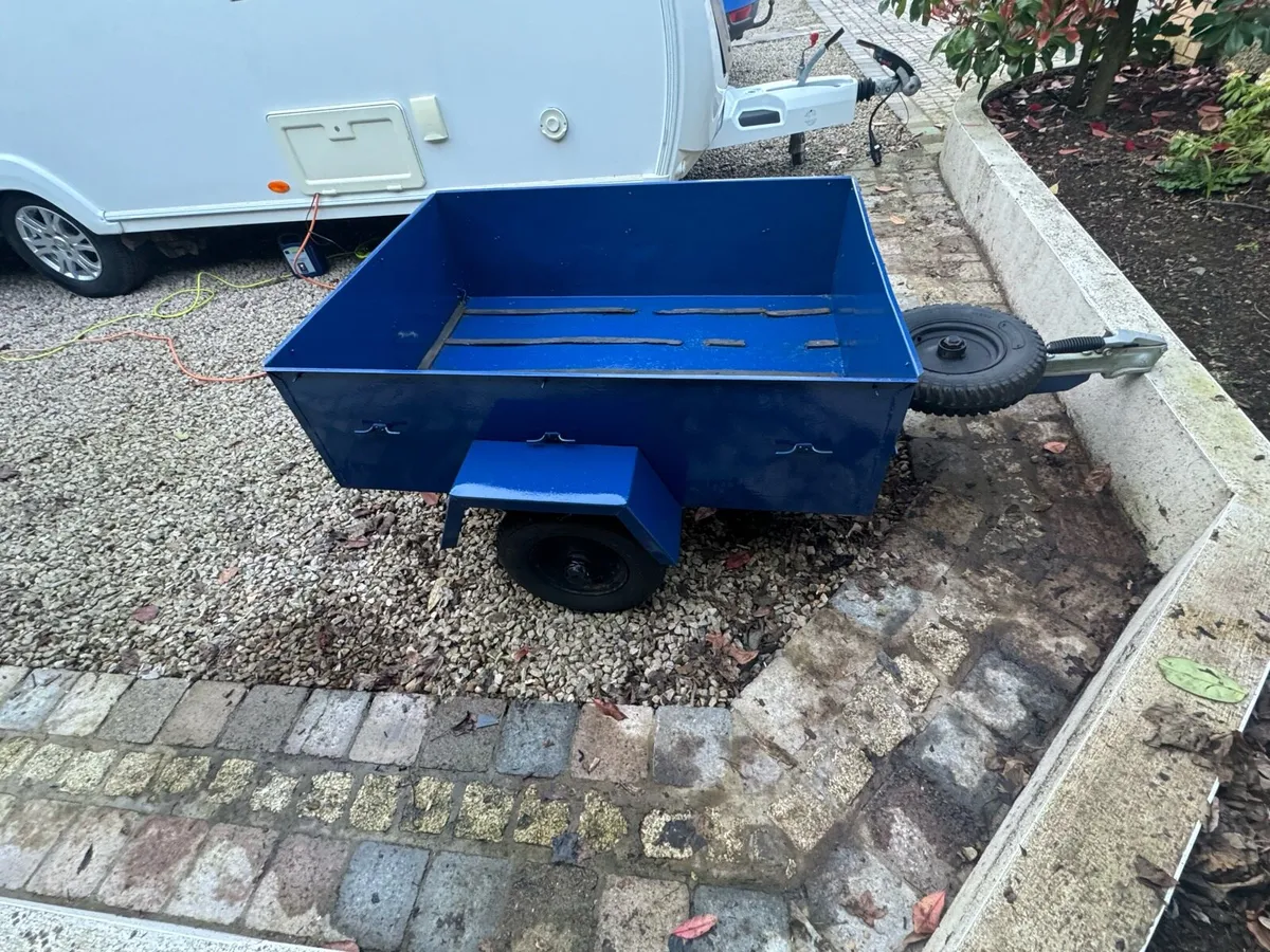Garden Steel Box Style Trailer For Sale - Image 4