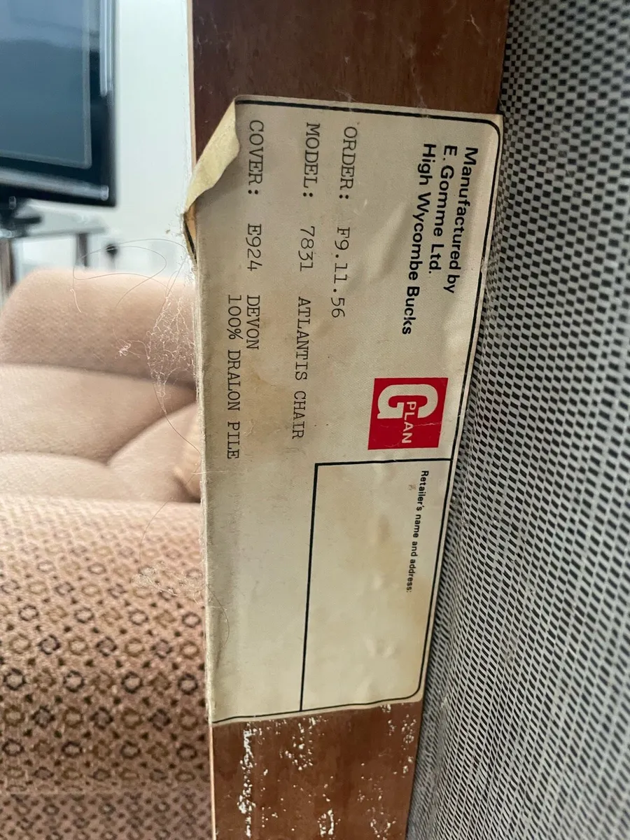 G Plan mid century 3 piece suite - Image 4