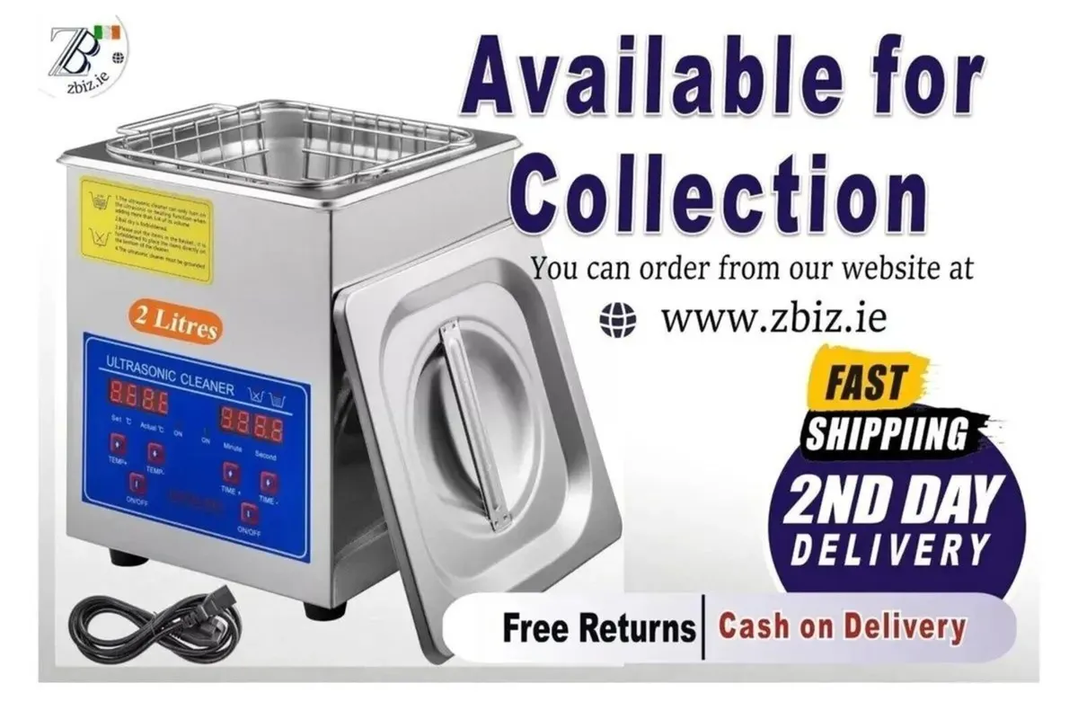 2L Ultrasonic Washing Cleaner for Small Items - Image 1