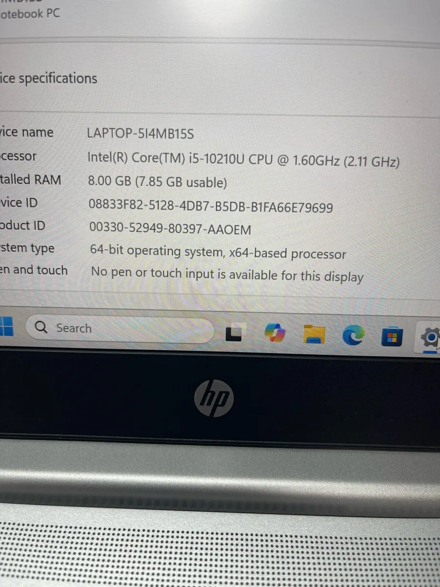 Hp laptop i5 pro 10gen 8/256 w11 - Image 4