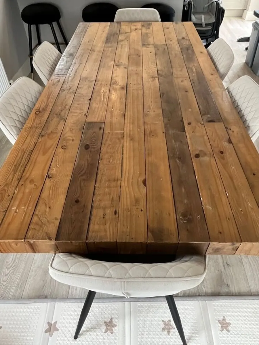 EZ Living - Reclaimed Pine Dining Table - 2.1m - Image 2