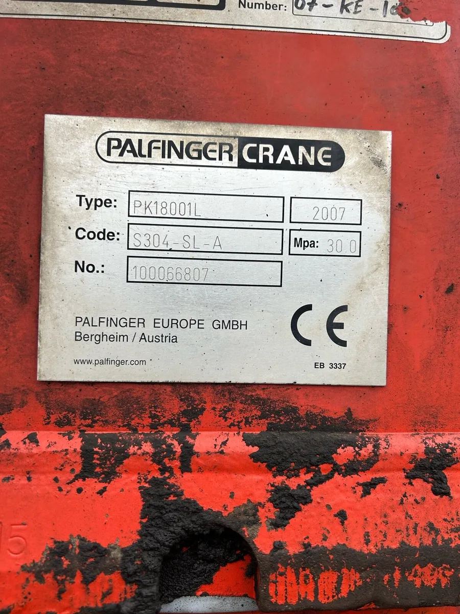 Palfinger PK18001L Block crane c/w grab - Image 3