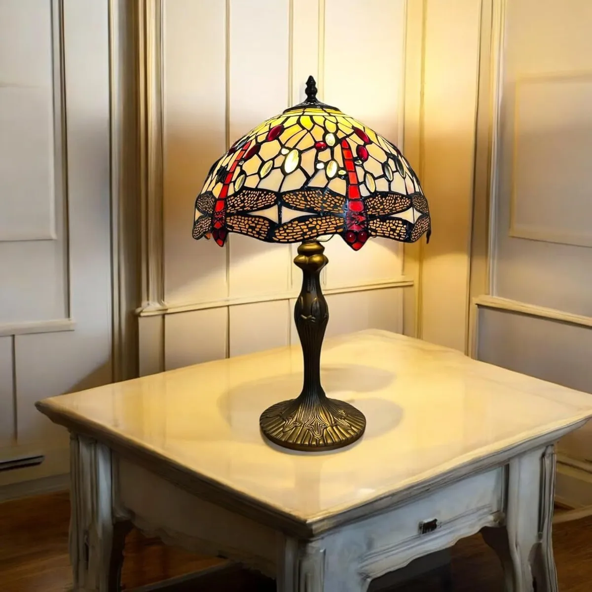 Tiffany Style Table Lamp Dragonfly Design 49 cm - Image 3