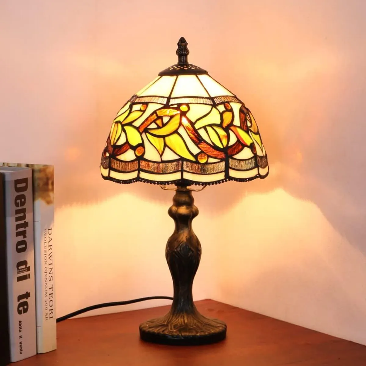 Stained Table Lamp Glass Light Handmade Desk - Image 2