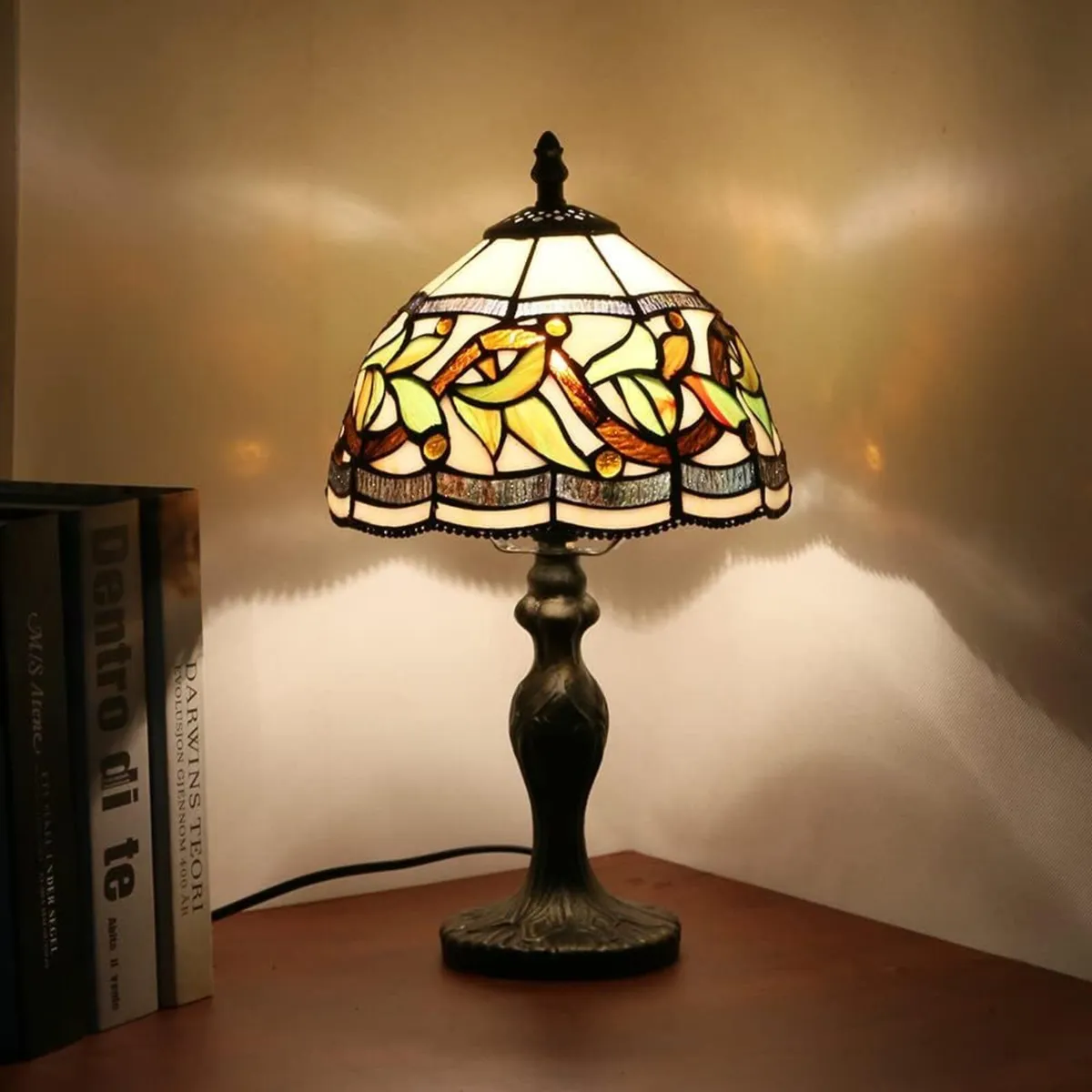 Stained Table Lamp Glass Light Handmade Desk - Image 4