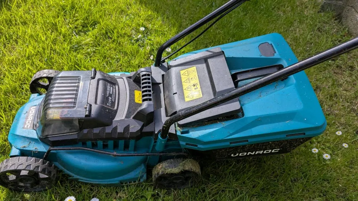 Cordless Lawn Mower + Grass Trimmer Set - Image 1