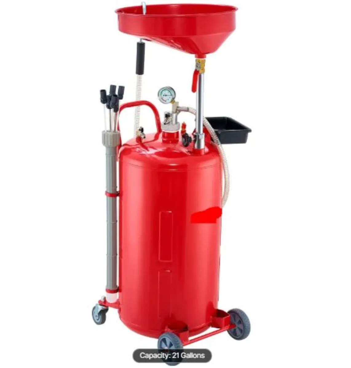 79.5L Waste Oil Drain Tank, Air Operated Portable - Image 1