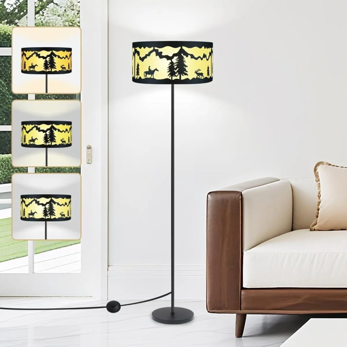 59 Farmhouse Floor Lamps for Living Room Rustic - Image 1