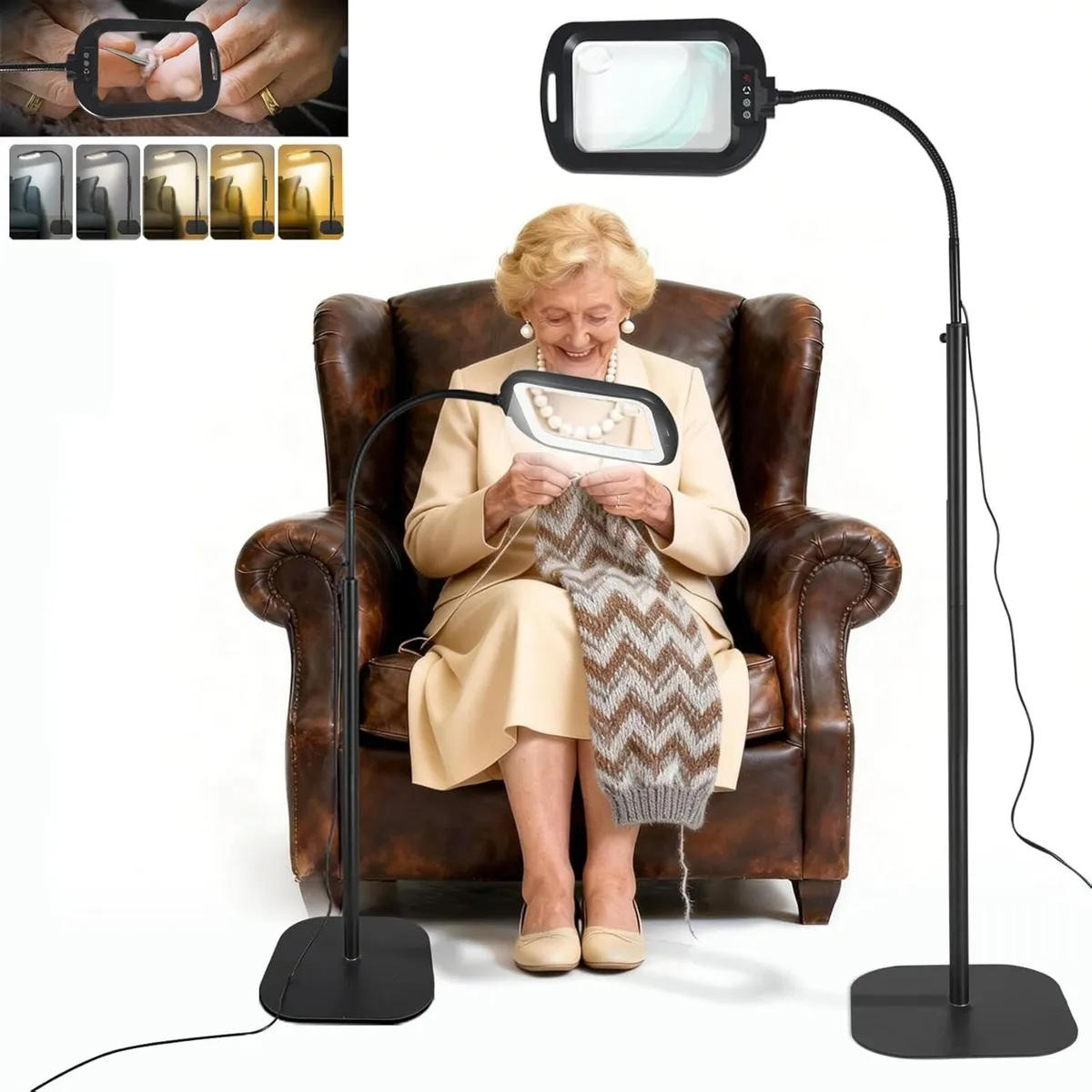 10X 30X Magnifying Glass with Light and Floor - Image 1