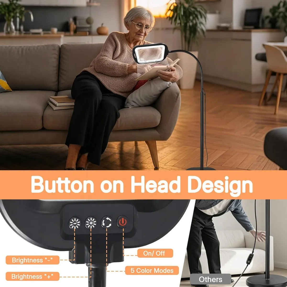 10X 30X Magnifying Glass with Light and Floor - Image 3