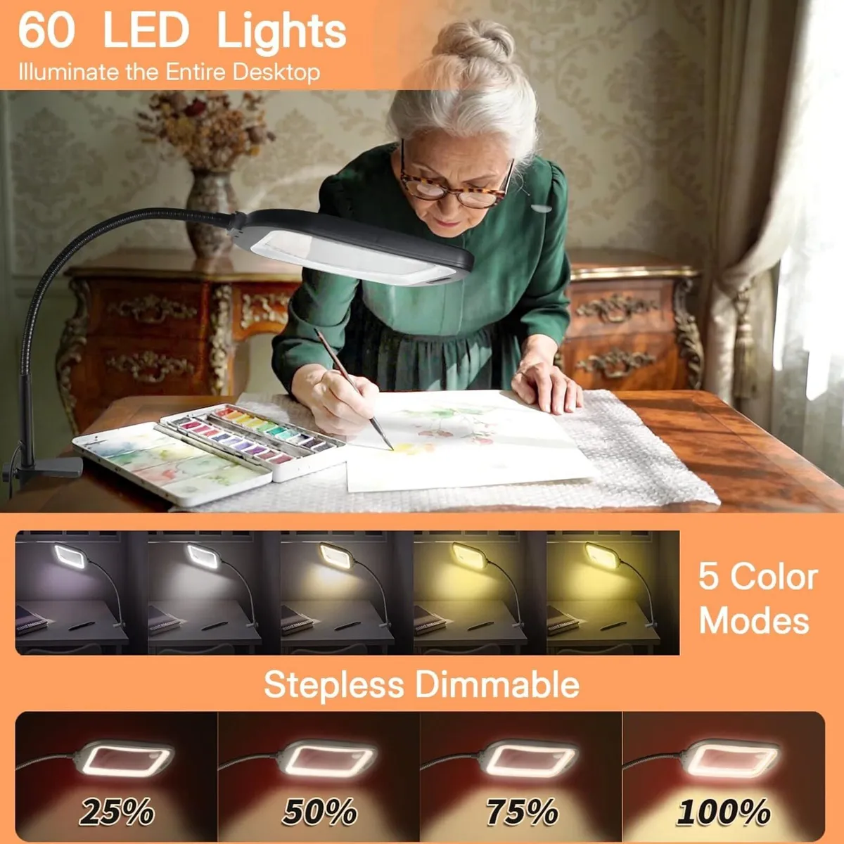 10X 30X Magnifying Glass with Light and Floor - Image 4