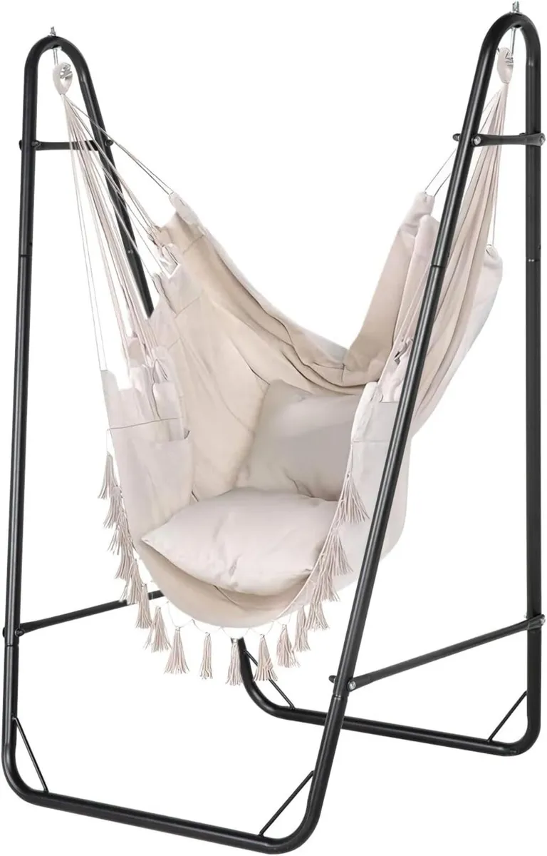 Heavy-Duty Hammock Chair with Stand Indoor - Image 1