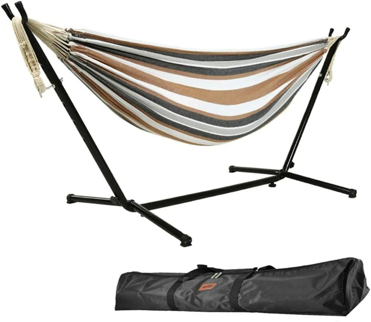 9Ft Double Hammock with Stand 550 lbs Capacity - Image 1