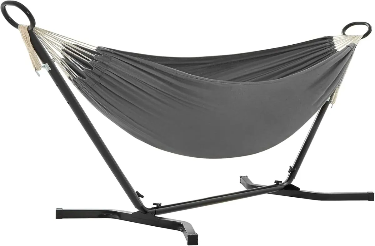 Hammock with Stand 210 x 150 cm 5 Adjustable - Image 1
