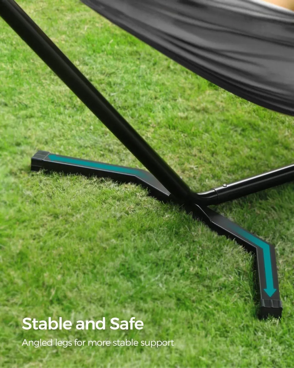 Hammock with Stand 210 x 150 cm 5 Adjustable - Image 4