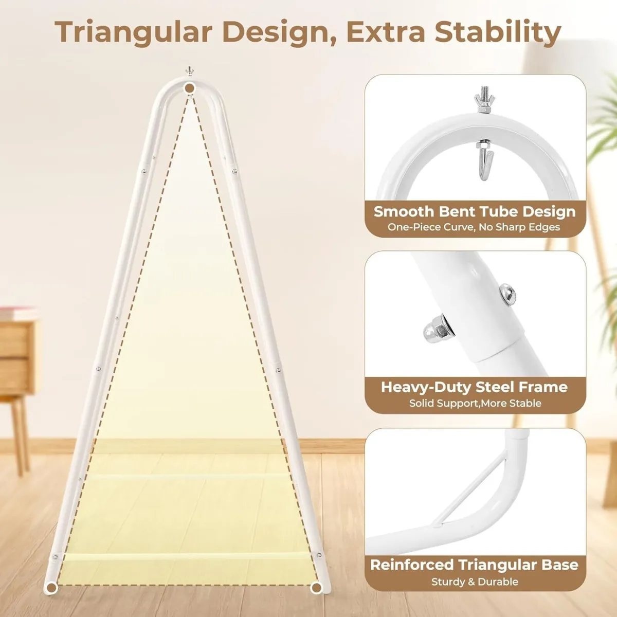 U-Shaped Hammock Chair with Stand Heavy-Duty - Image 4