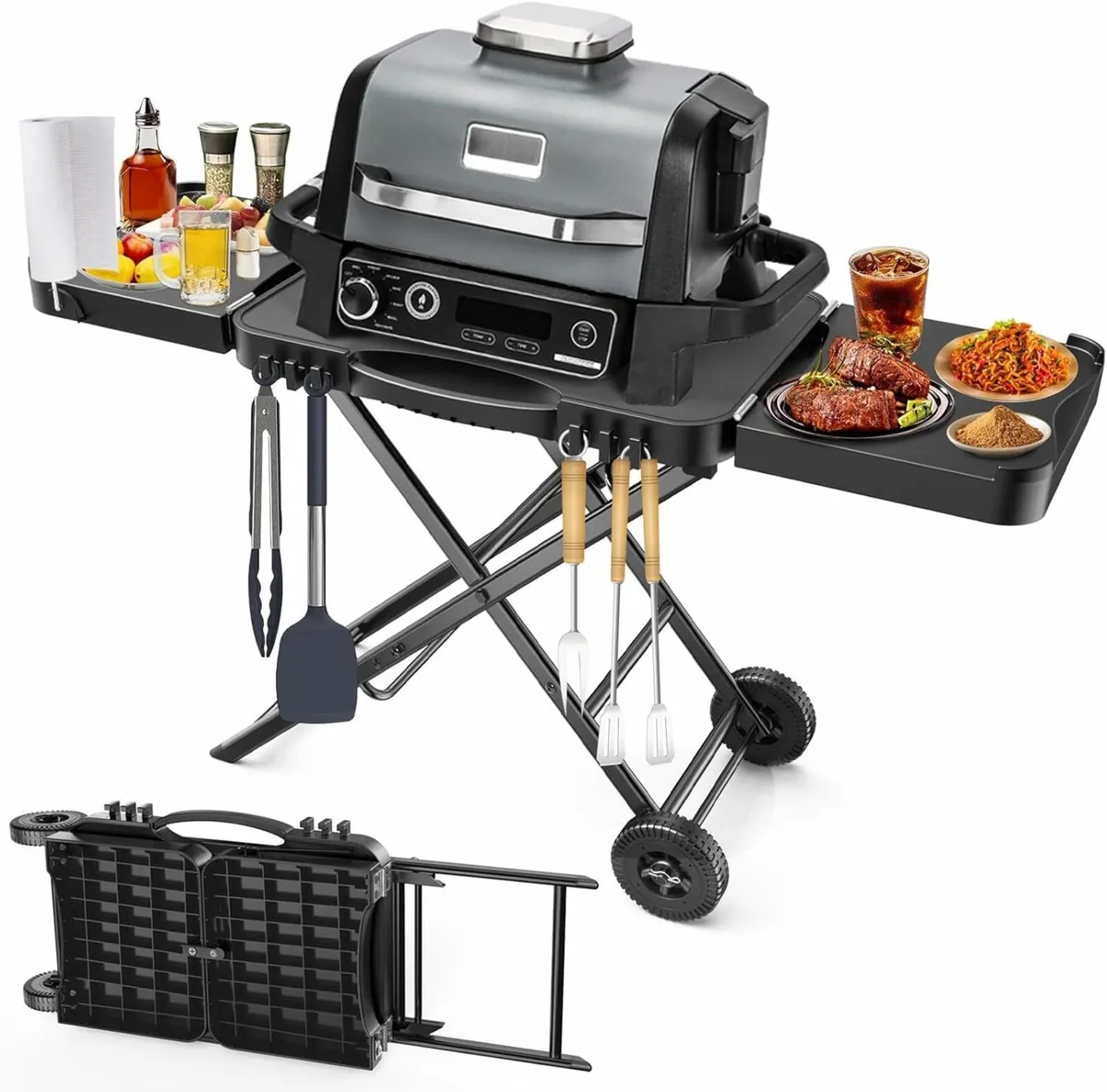 Portable Indoor Grill Table Stand for Ninja - Image 1