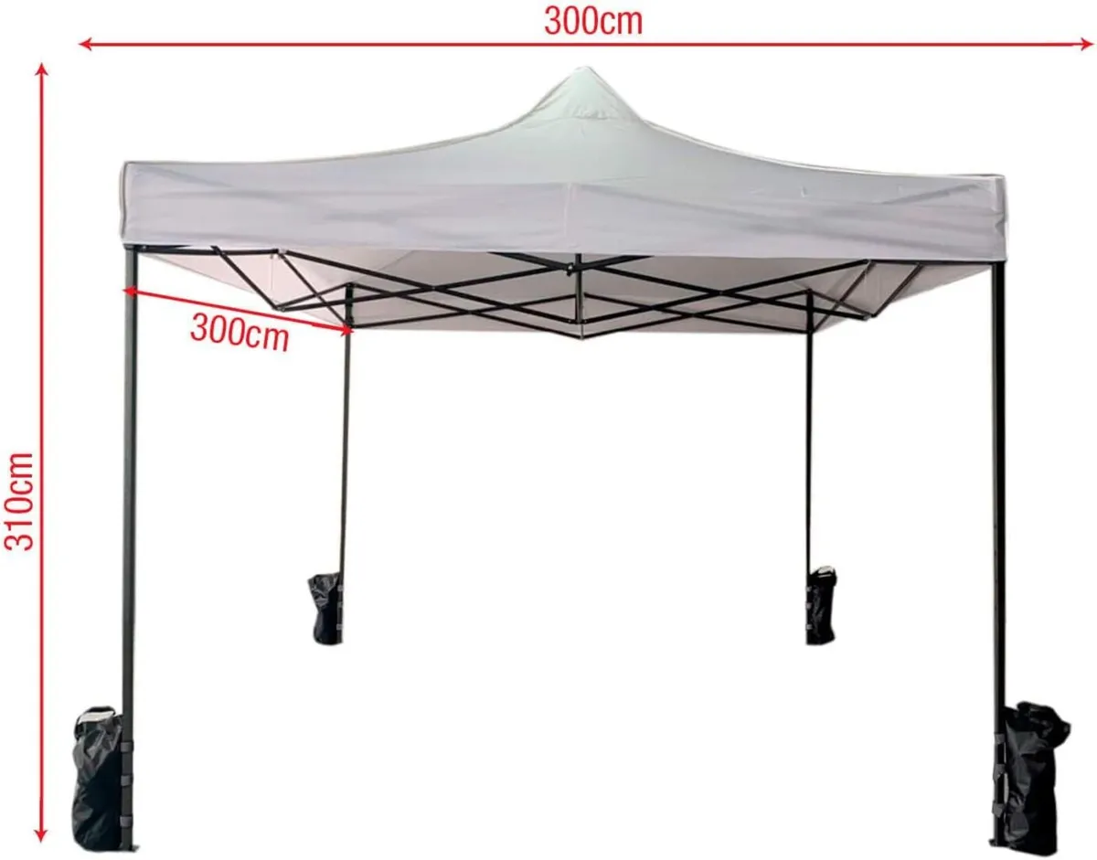 foldable white gazebo for outdoor pop up canopy - Image 3