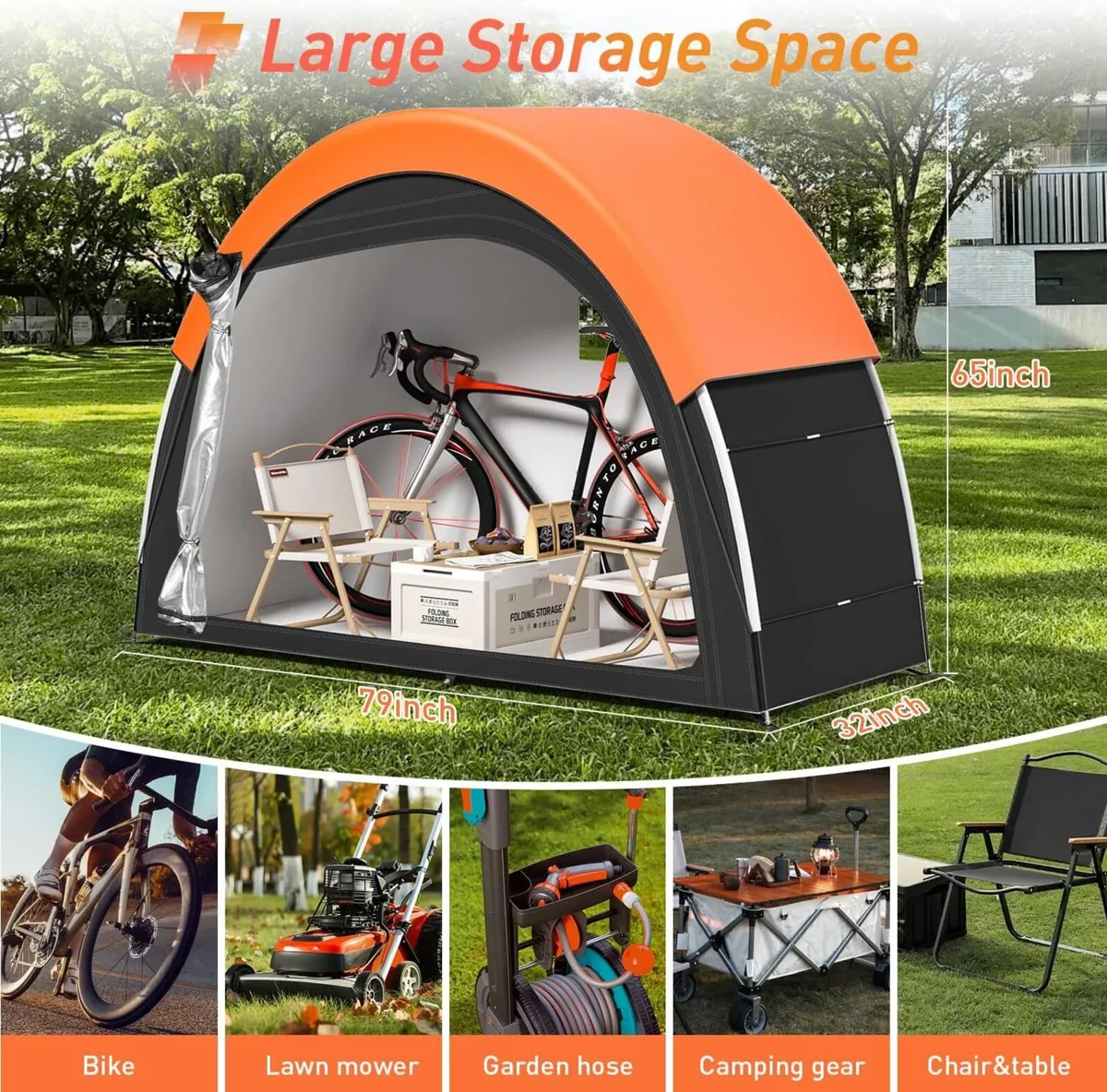 Upgraded Bike Tent with Rain Cover Portable - Image 4