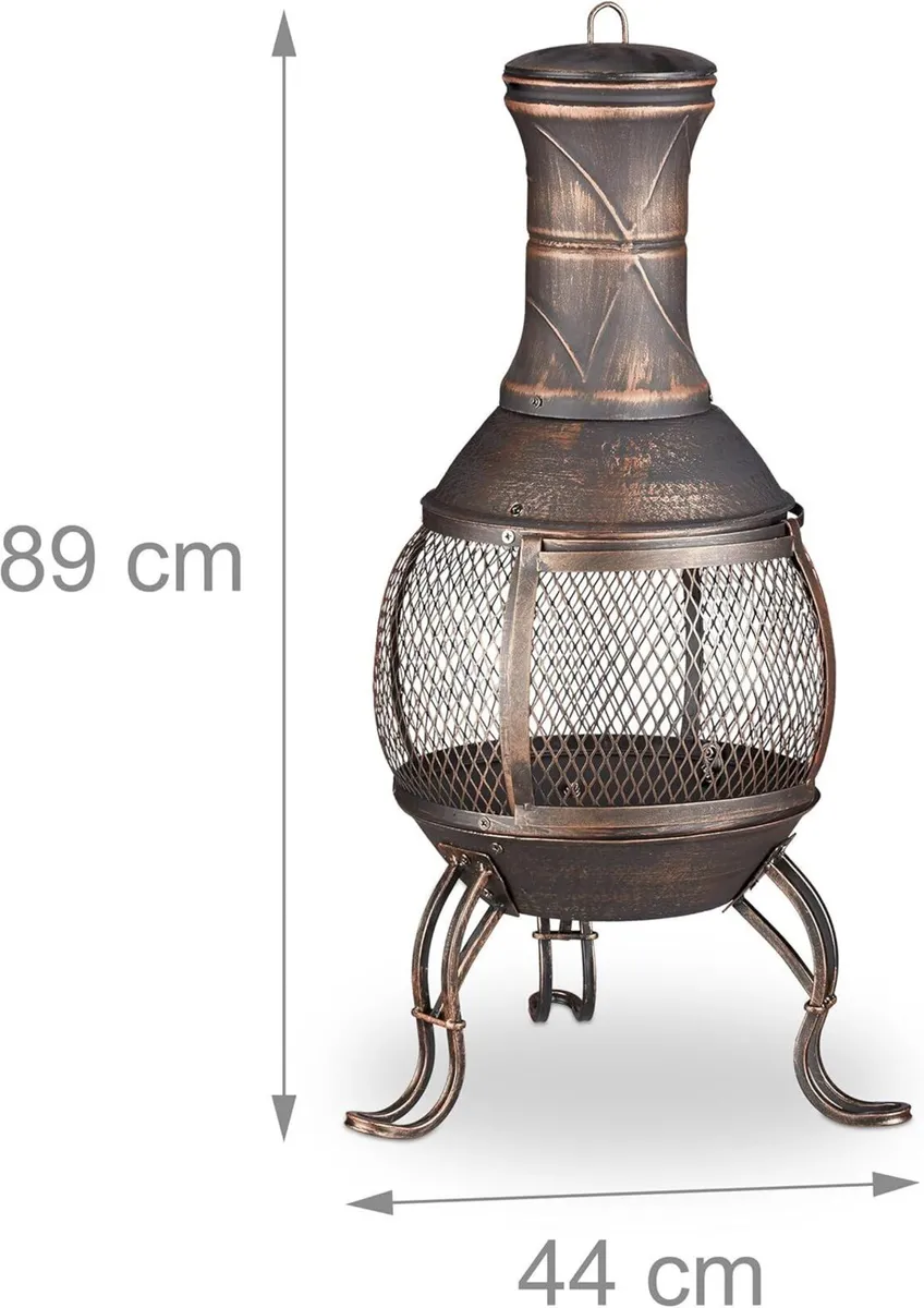 Chiminea Fire Poker Grate Spark Guard Garden - Image 3