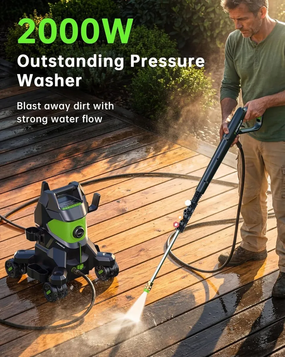 Pressure Washers Power Washer with 4 Lockable - Image 2