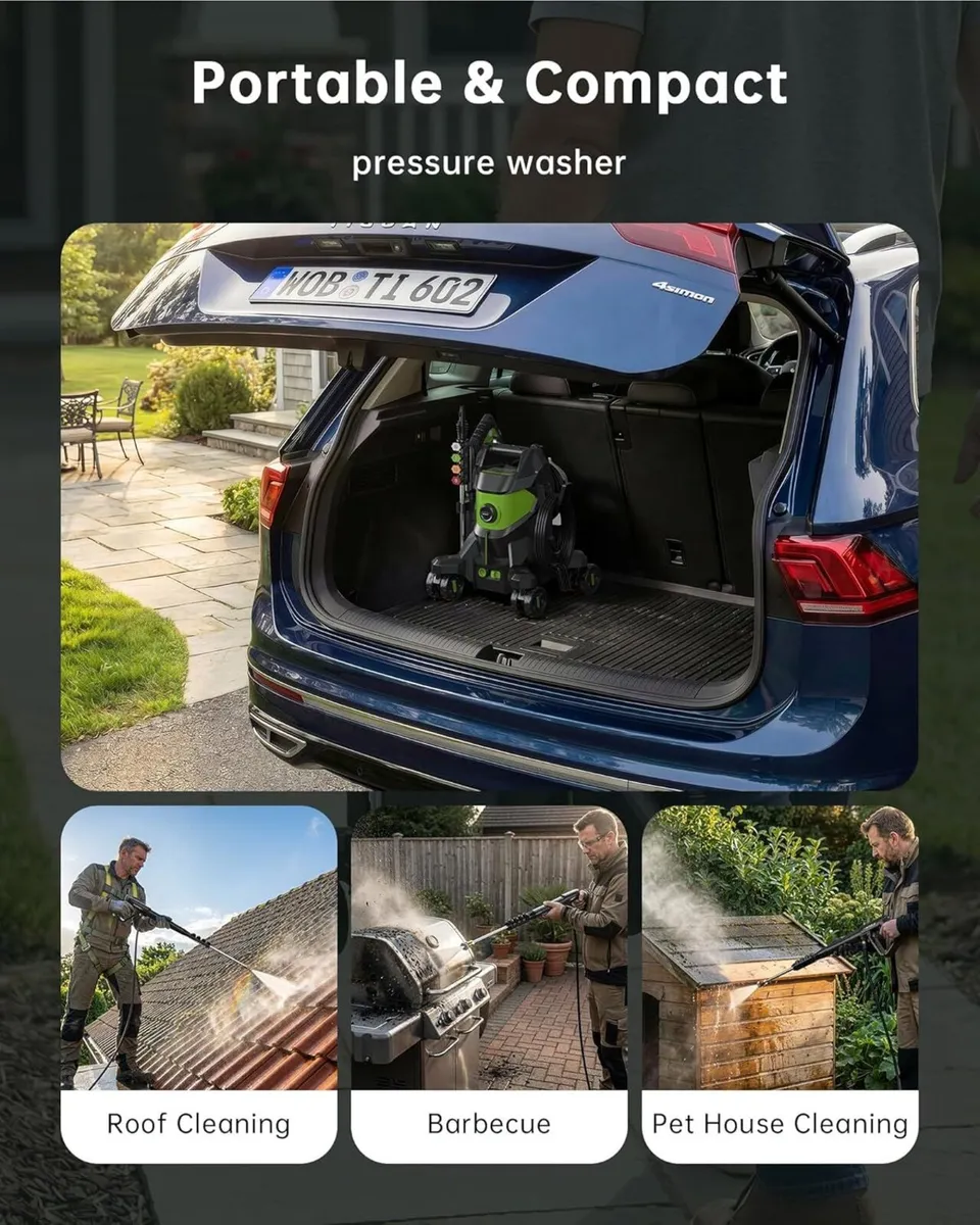Pressure Washers Power Washer with 4 Lockable - Image 4