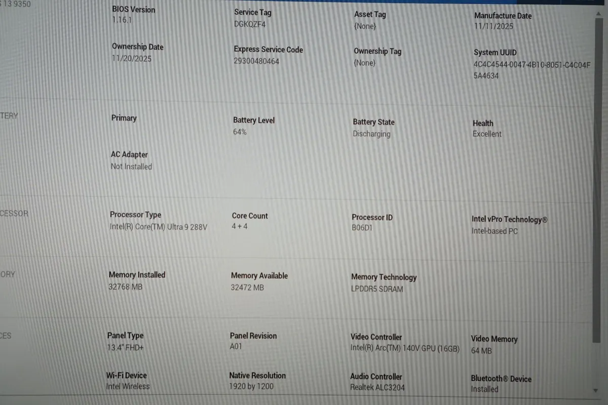 Dell XPS 13 9350 | Ultra 9 288V (Series 2) | 32GB - Image 2