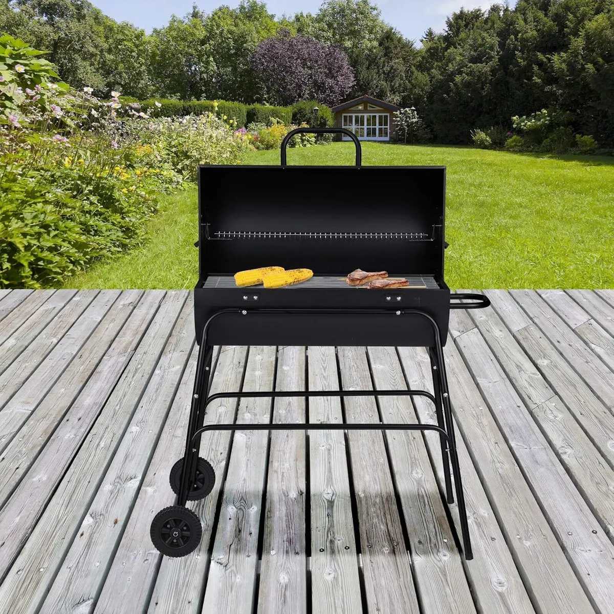 Charcoal Grill XXL Portable Barbecue Trolley - Image 2