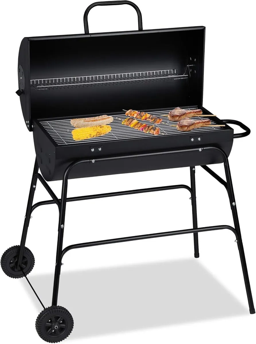 Charcoal Grill XXL Portable Barbecue Trolley - Image 1