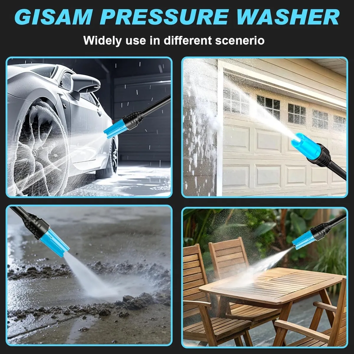 Pressure Washer 2400W 220Bar 540L/H Electric - Image 4