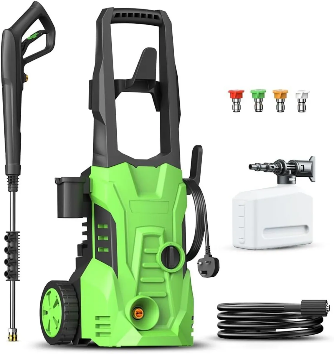 Pressure Washers 1600W Power Jet with 4 Nozzles - Image 1