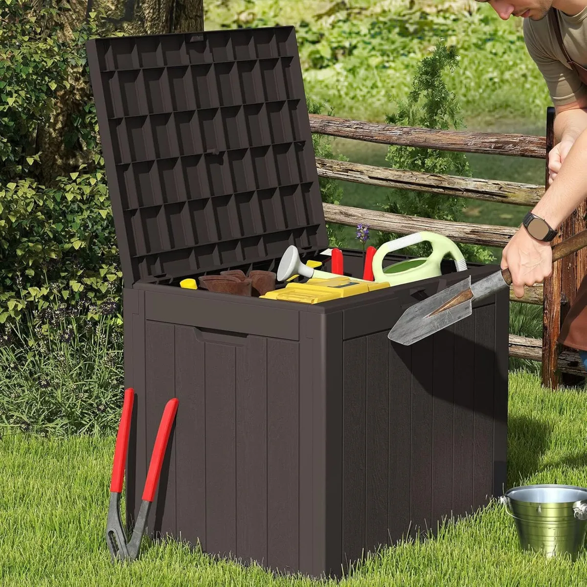 Deck Box with 31 Gallon Capacity Weatherproof - Image 4