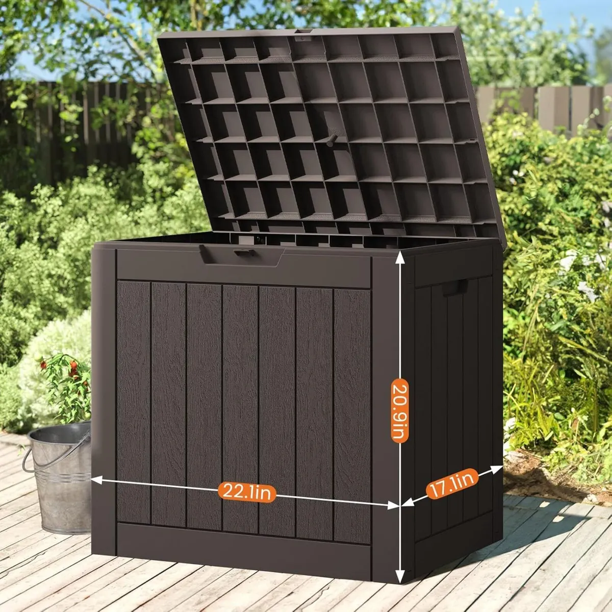 Deck Box with 31 Gallon Capacity Weatherproof - Image 2