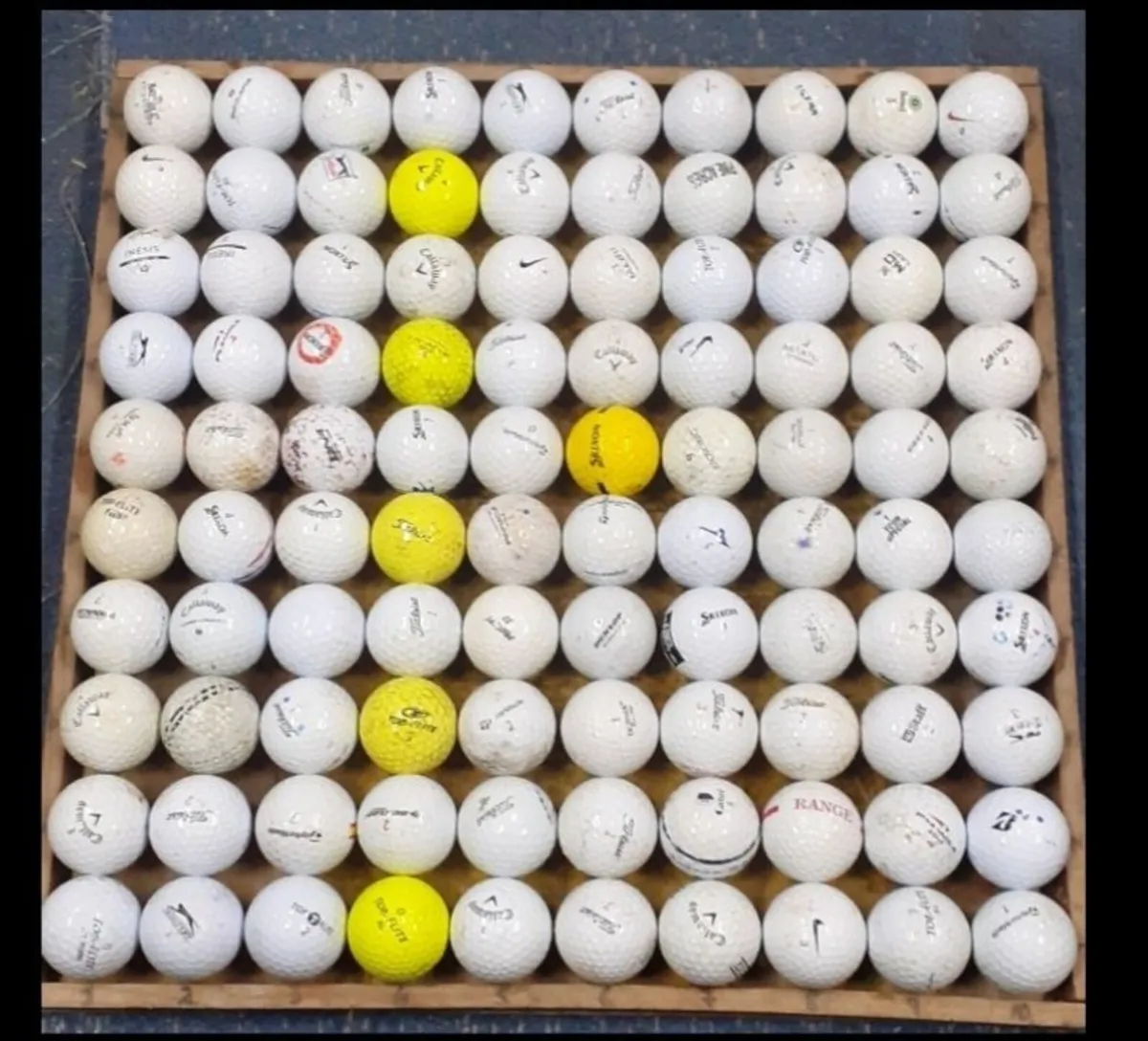100 Practice golf balls 30euro