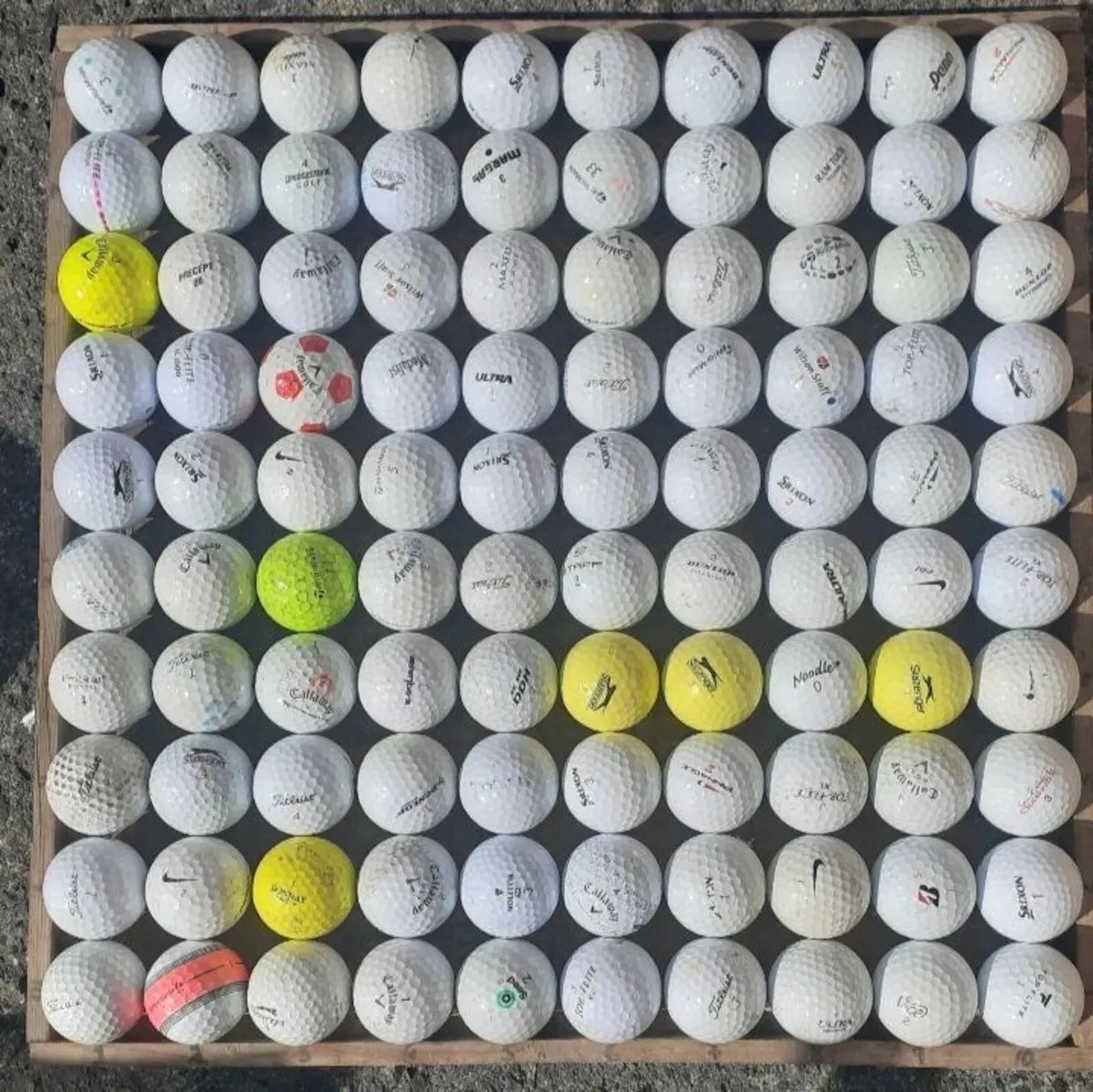 100 Practice golf balls 30euro