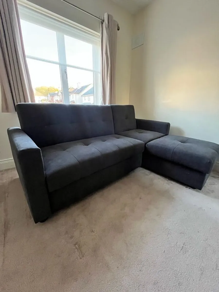 Grey Fabric 3 Seater Sofa bed (Dalkey-from Ez Living) - Image 3