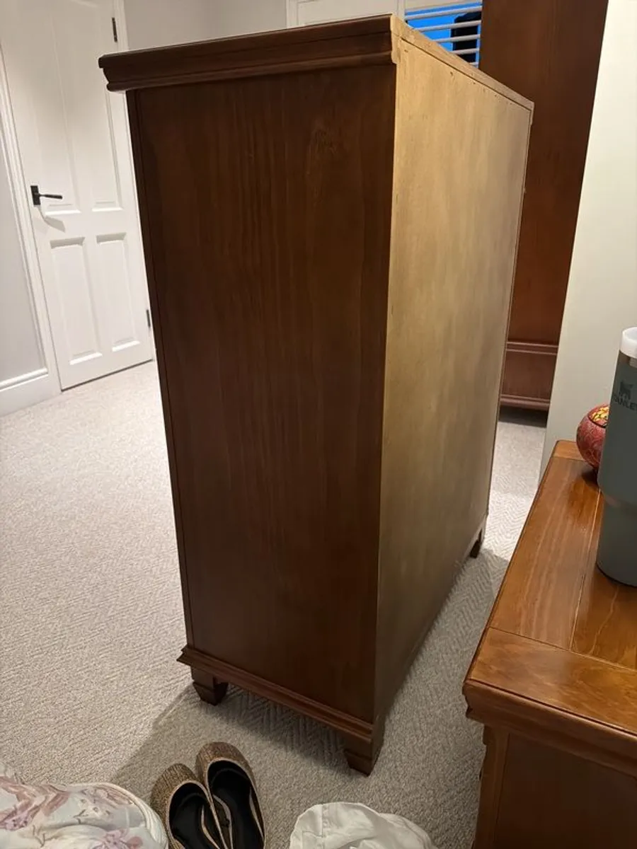 Five Drawer Dark gloss tallboy unit - Image 2