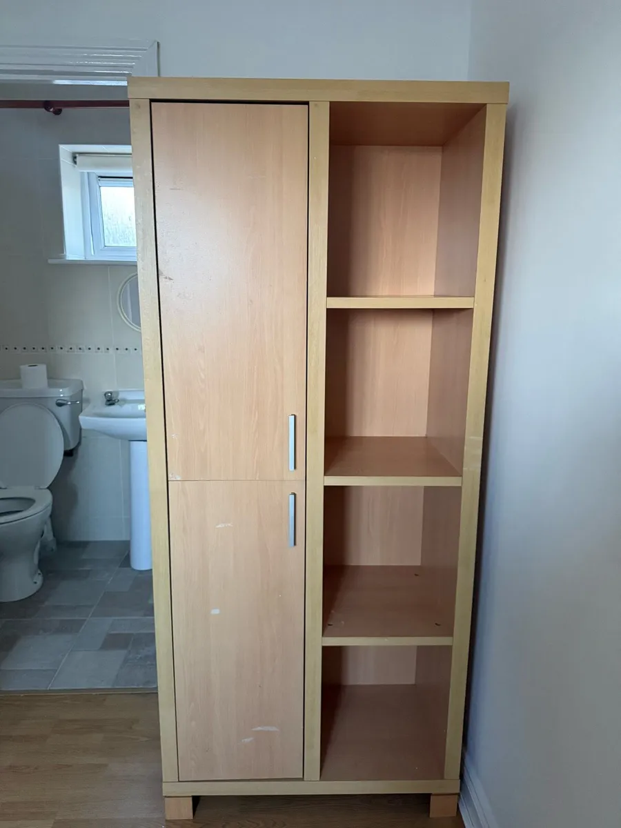 Storage Cabinet with Cupboard and Shelves - Image 1