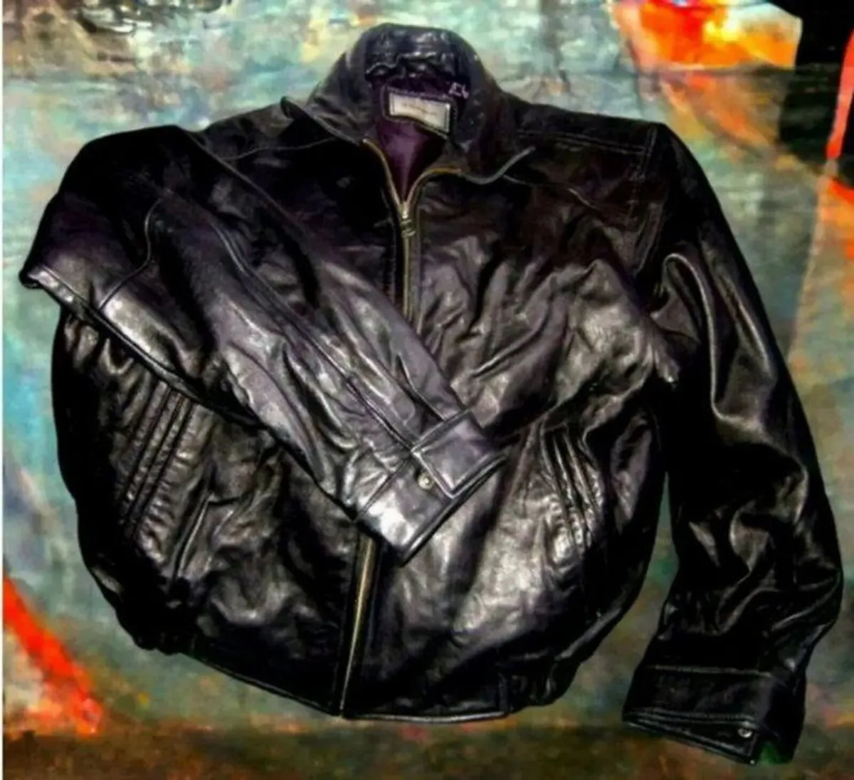 Vintage Leather Jacket M/L - Image 1