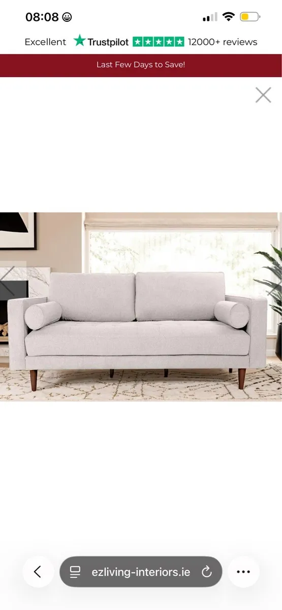 Cooper Sofa Cream - Image 4